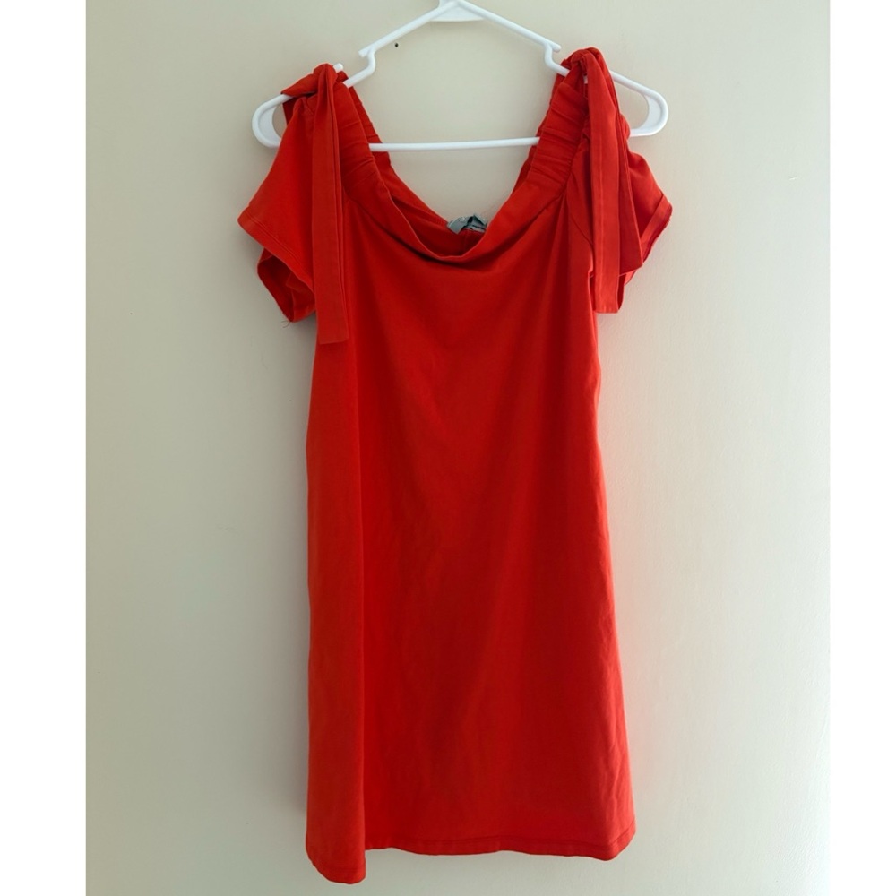 ASOS Orange Tie Shoulder Dress